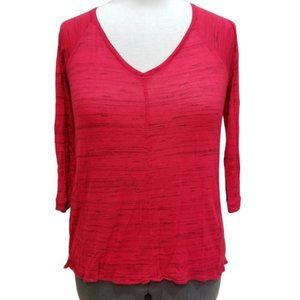 Calvin Klein Raglan Tee Red with Black